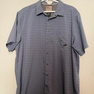 Men's 5.11 Tactical XL Snap Down Short Sleeve Blue Shirt